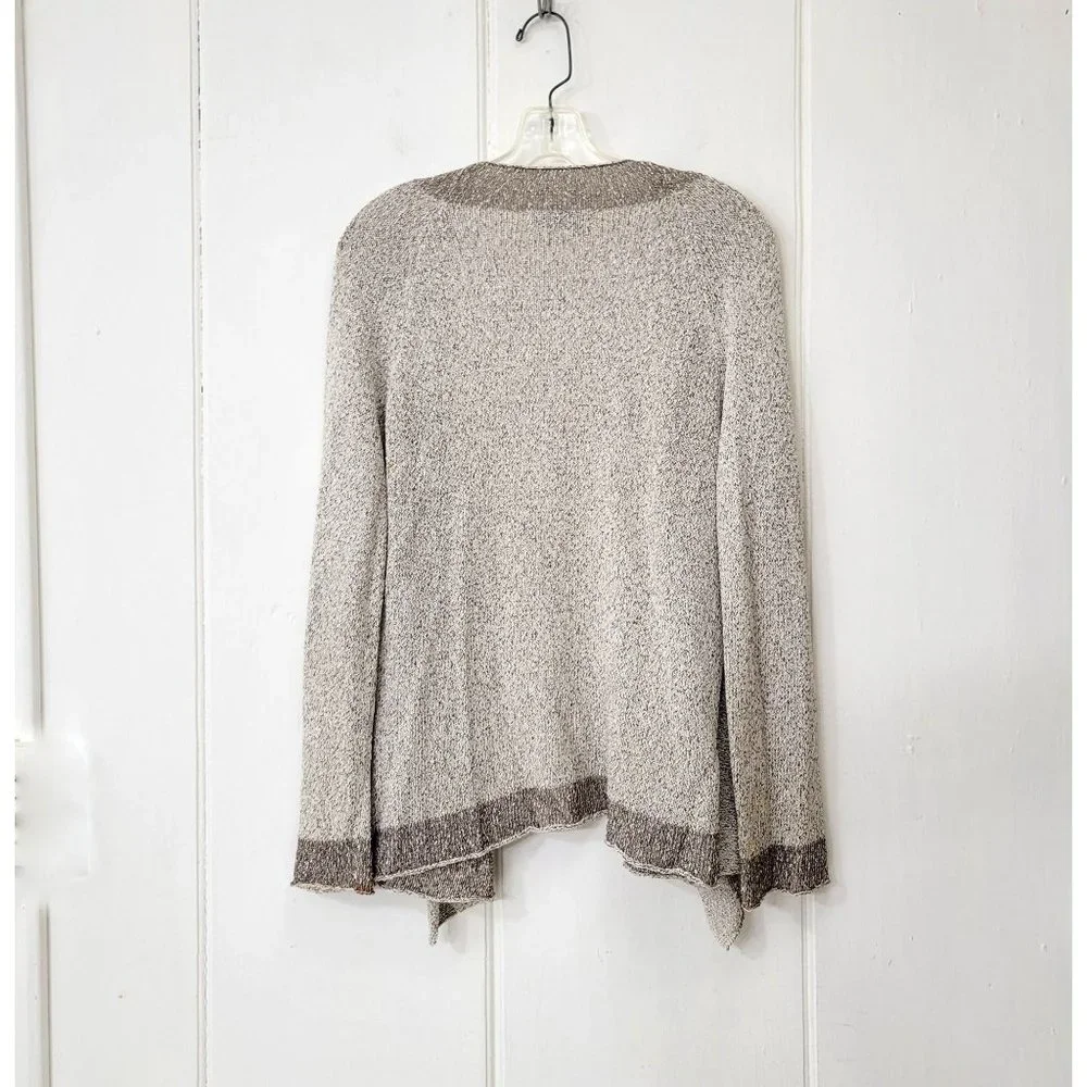Ball of Cotton Natural Drape Front Open Cardigan - Picture 2 of 3
